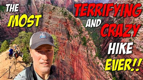 Terrifying Angels Landing Hike Death On Both Sides Zion Canyon National Park Utah Youtube