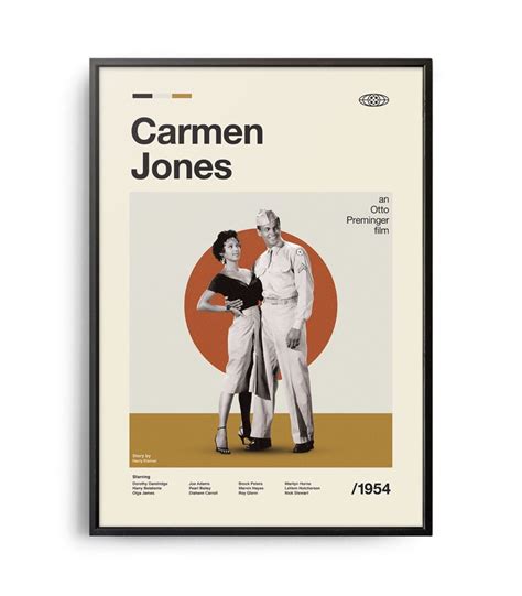 Mid Century Modern Carmen Jones Movie Poster Weekend Poster