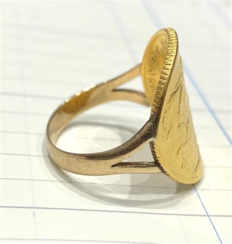 Reserved For Nancyantique George V 22ct Gold Full Sovereign Ring