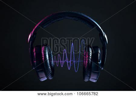 Headphones Disco Waves Image Photo Free Trial Bigstock