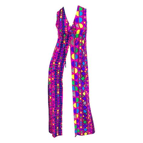 amazing 1970s joseph magnin vibrant colorful abstract mosaic vest 70s maxi dress 70s maxi