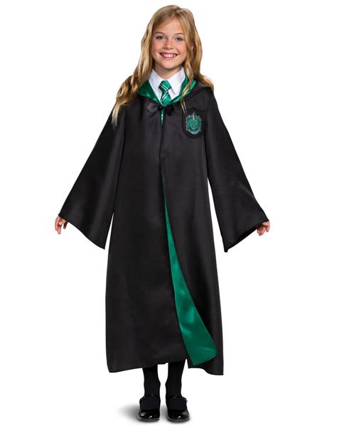 Kids Deluxe Slytherin Robe Harry Potter Johnnie Brocks Dungeon