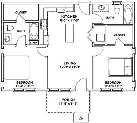 Two Bedroom House Plans Pdf Blissinspire