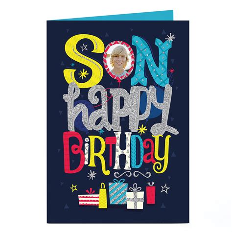 Buy Photo Birthday Card - Son Balloon for GBP 1.79-4.99 | Card Factory UK