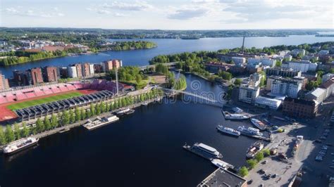 Aerial View Of The Tampere City At Summer Stock Photo Image Of Aerial
