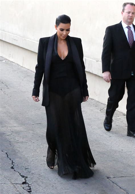 Kim Kardashian Signing Autographs For Fans At The Jimmy Kimmel Show In
