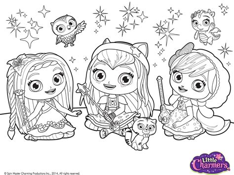 pingl by LMI KIDS on Little Charmers the Mini Sorci res | Coloriage, Dessin chateau, Feuilles à ...