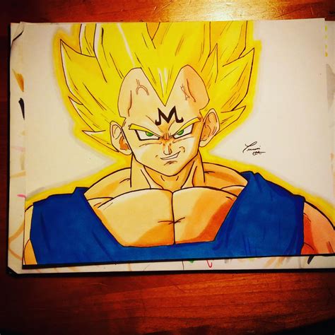 Majin Vegeta Drawing By Fredott1958 On Deviantart