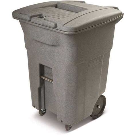 Toter Cdc96 01gst 96 Gal Graystone Document Trash Can With Wheels And