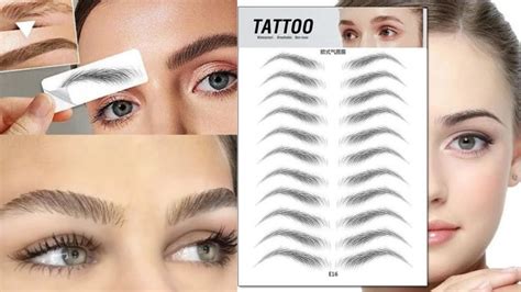 Tutorial Tips How To Paste Eyebrow Tattoo Authentic 4d Hair Figures