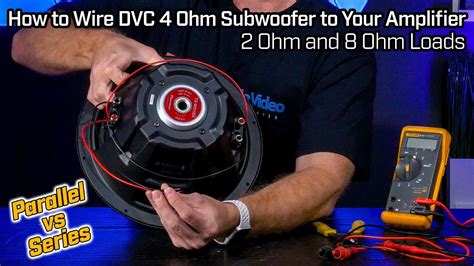 The two 4 ohm speakers create a new 2 ohm load. Wiring Your DVC 4 Ohm Subwoofer - 2 Ohm Parallel vs 8 Ohm Series Wiring - YouTube