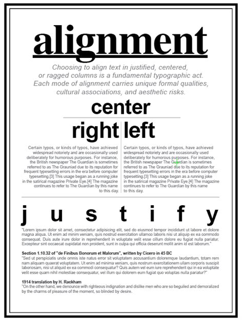Choosing To Align Text In Justified Centered Alignment Or Ragged
