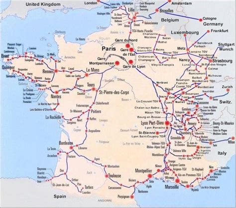 Nice Chemin De Fer De La Carte Train De La Carte De Nice France