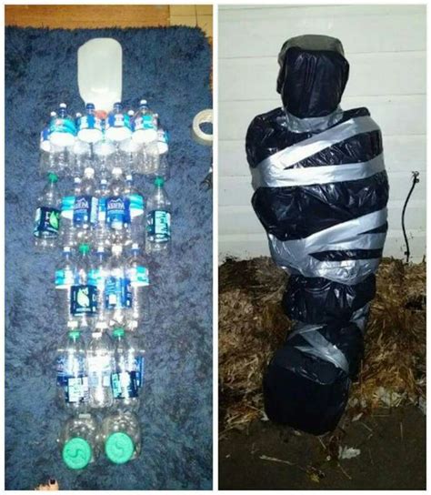 There Are Two Pictures Side By Side One Has An Inflatable Bottle