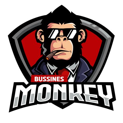 Monkey Mascot Logo Vector Animal Vector Illustration Geek Monkey Logo