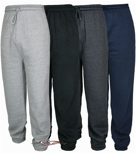 mens fleece joggers jogging tracksuit trouser bottoms pants size m l xl xxl ebay