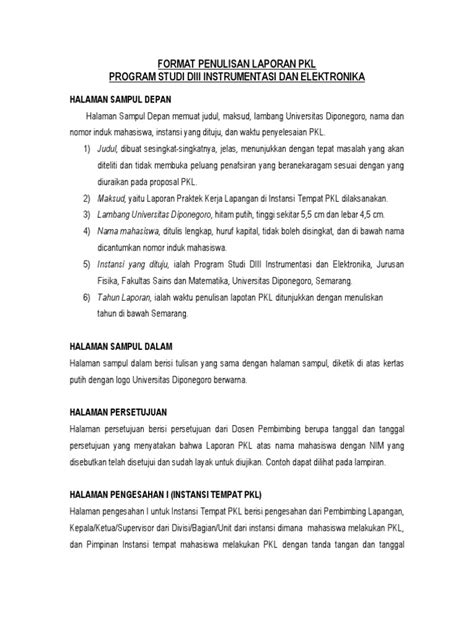 Format Penulisan Laporan Pkl Mahasiswa Arsitektur Imagesee