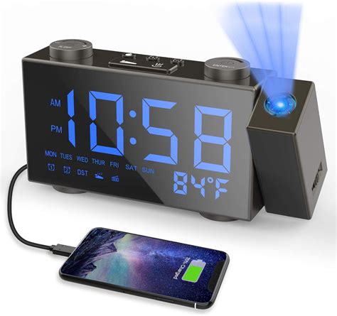 Projection Alarm Clock Moskee Digital Dual Alarm Clocks For Bedroom