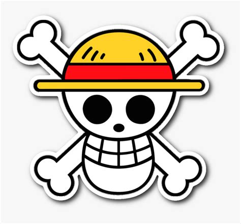 Straw Hat Pirates Luffy Symbol Sticker Logo One Piece Png