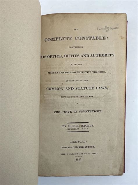 The Complete Constable Containing His Office Duties And Authority