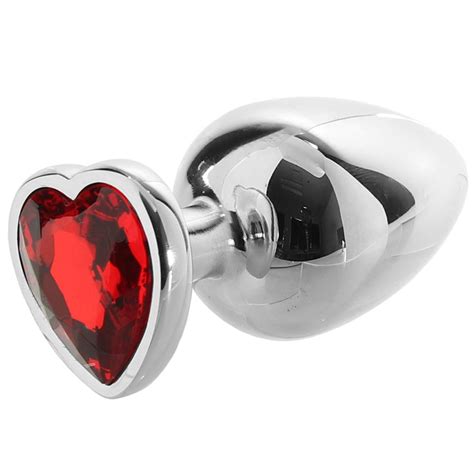 pinkcherry i love you butt red heart anal plug in large shop pinkcherry products at pinkcherry