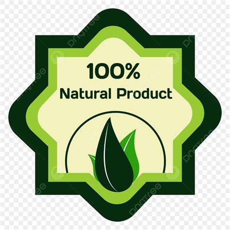 Gambar 100 Stiker Label Hijau Produk Alami Png Transparan Clipart