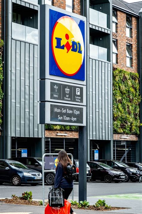 Lidl Supermarket High Street Food Retailer Editorial Stock Image