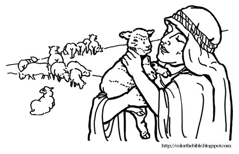 Parables coloring pages with quotes from the king james bible: Watching The Sheep | Color The Bible