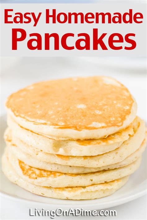 Easy Homemade Pancakes Recipe Living On A Dime