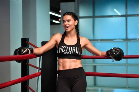 Victorias Secret Model Adriana Lima Hits The Boxing Ring