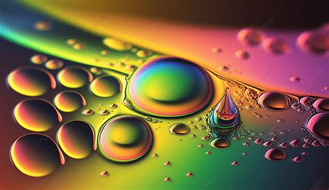 Colorful Background With Water Drops Water Drops Color Transparent