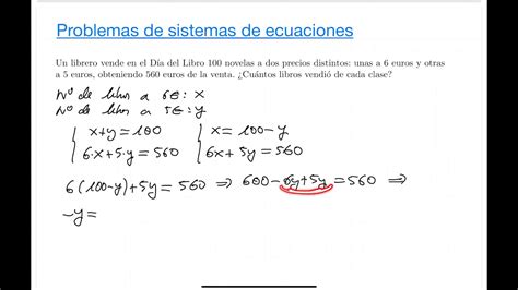 Sistemas De Ecuaciones 11 Problemas De Sistemas De Ecuaciones 2x2