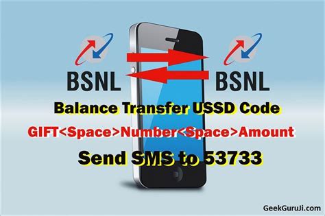 How To Transfer Balance From Bsnl To Bsnl Balance Transfer Ussd Code