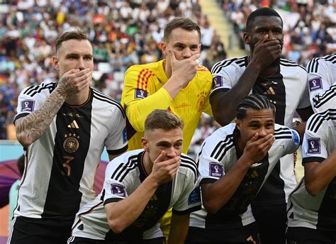 Germany Players Cover Mouths In Team Photo Amid Armband Row At World