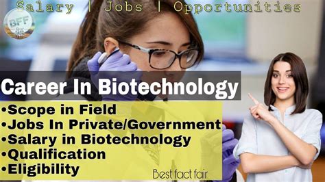 This is to help candidates understand the job market better when applying for jobs. Career In Biotechnology | Biotechnology |Scope | Salary ...