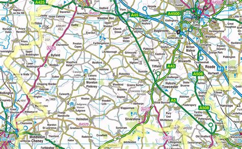 Northamptonshire County Map County Map Detailed Map Map
