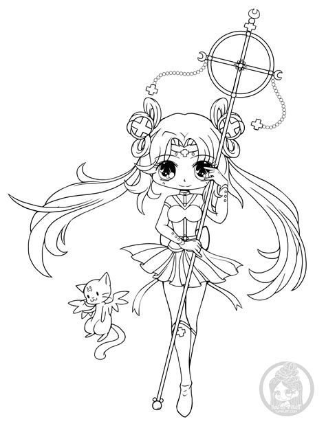Chibi Coloring Page Adorable Downloadable Collection