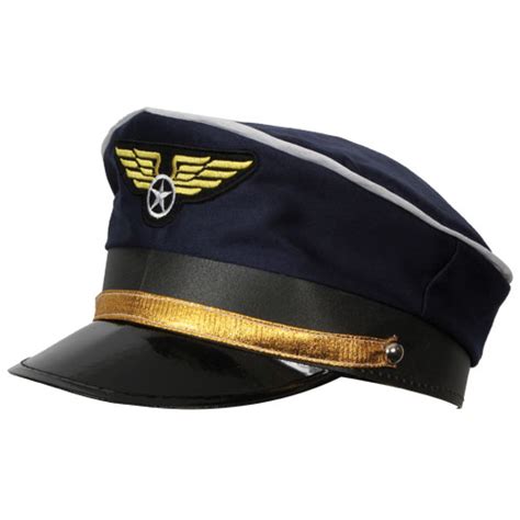 Airline Pilot Hat Fancy Dress Mens Aviation Uniform Adult Costume