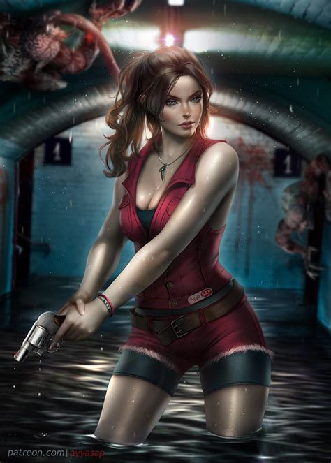 Claire Redfield And Licker Resident Evil And 1 More Drawn By Ayyasap