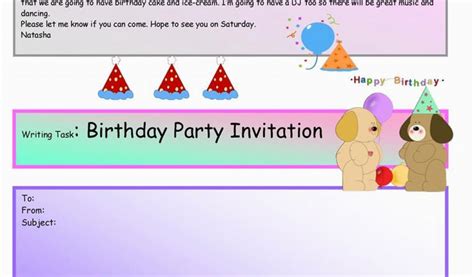 Birthday Invitation Write Up Creative Writing Birthday Party Invite 16