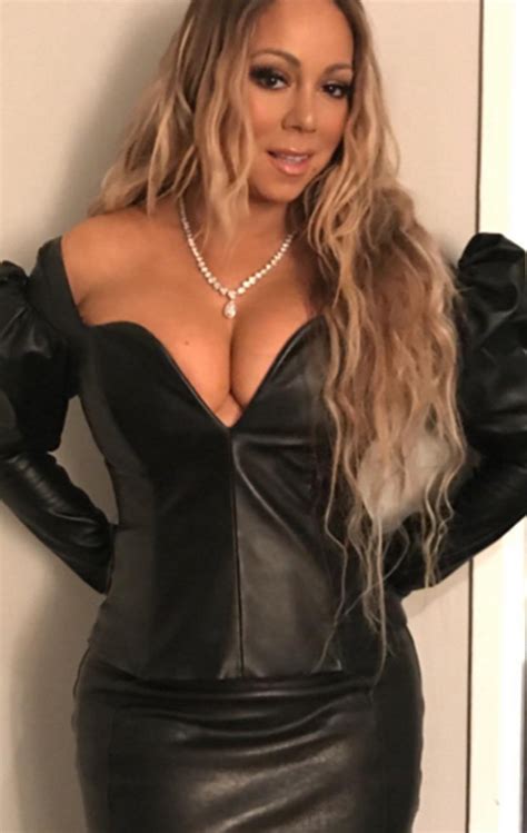 Mariah Carey Flaunts Epic Boobs In Pvc Cleavage So Big It Looks