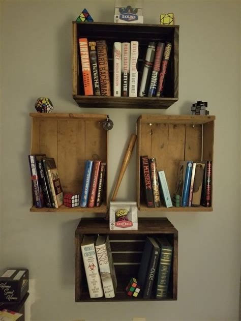 How To Build A Diy Floating Crate Bookshelf 1000 Bookshelves Diy