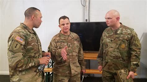 1st Infantry Division Command Sergeant Major Meets With Troops While In