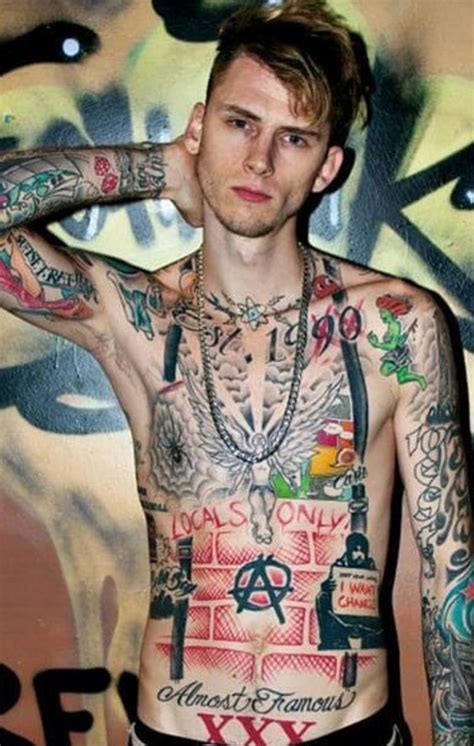 Those were the years when he started being mindful of the world. Mgk Chest Tattoo • Arm Tattoo Sites