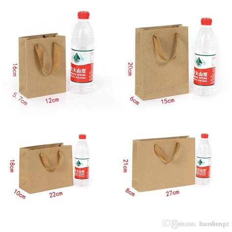 2021 Wholesale10 Different Sizes Stock And Kraft Paper Gift Bag Brown