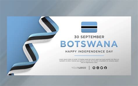 Botswana National Independence Day Celebration Banner National Anniversary