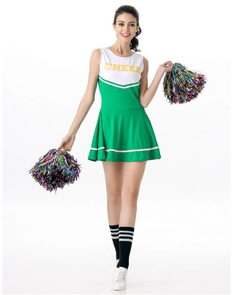 Sexy Cheerleader Costume Green Wholesale Lingeriesexy Lingeriechina