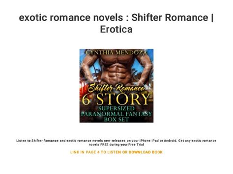 Exotic Romance Novels Shifter Romance Erotica