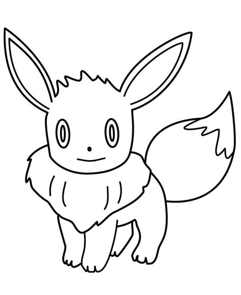 Kawaii Eevee Para Colorear Imprimir E Dibujar ColoringOnly Com