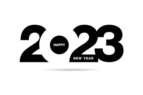 Happy New Year 2023 Text Design For Brochure Design Template Card
